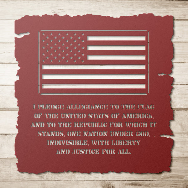 Pledge Flag Sign