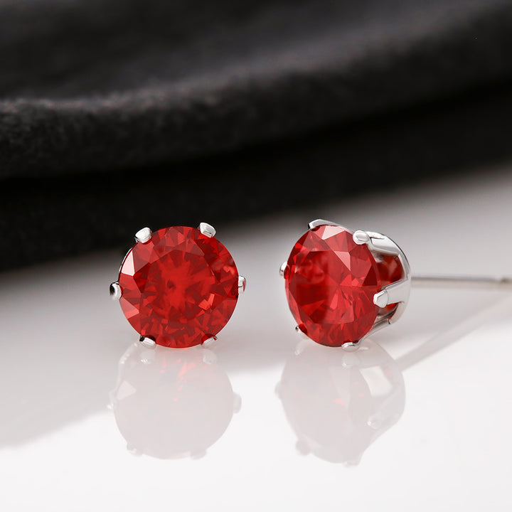 Red Stud Earrings